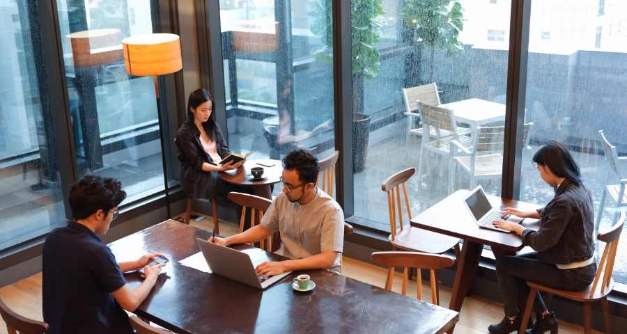 Espaces-de-coworking-télétravail-travail-à-distance