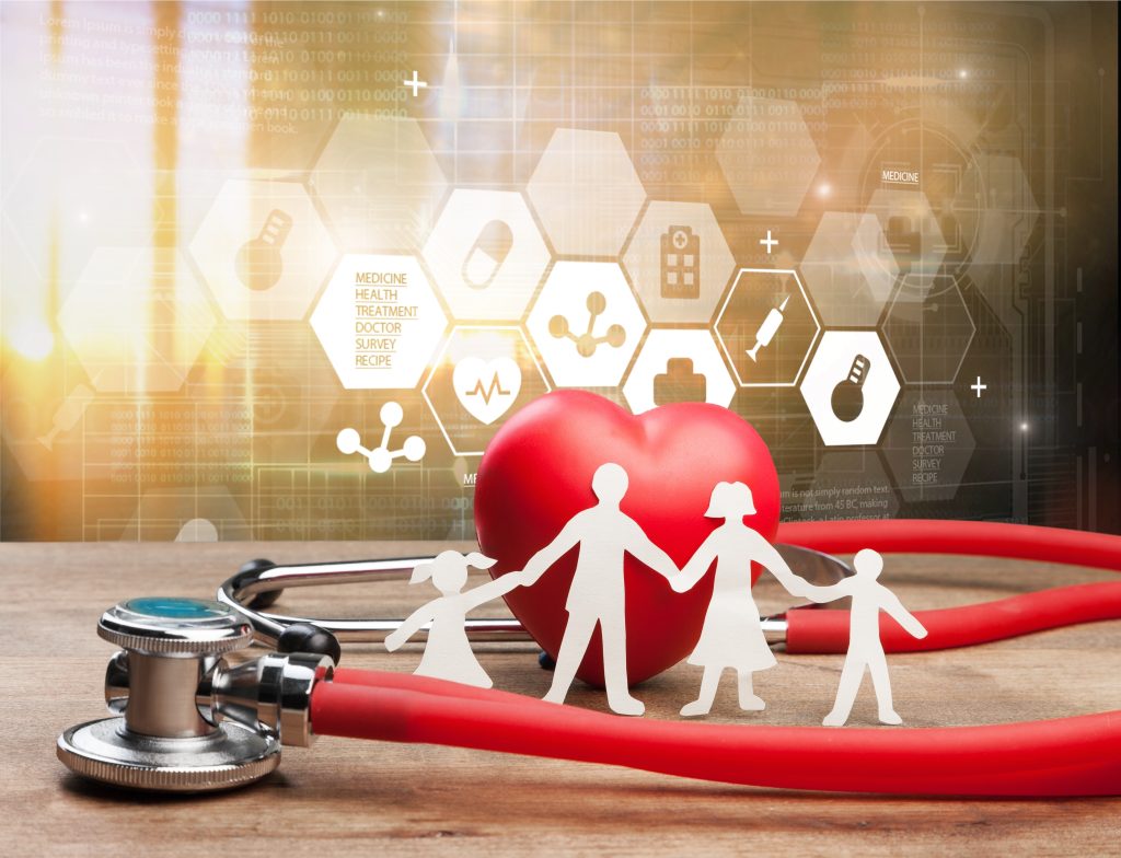 Family Cut-out  Medical Insurance Concept